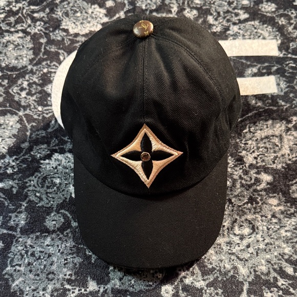 Louis Vuitton Black Hat with Gold Accent - Picture 1 of 5